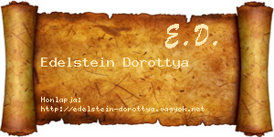 Edelstein Dorottya névjegykártya